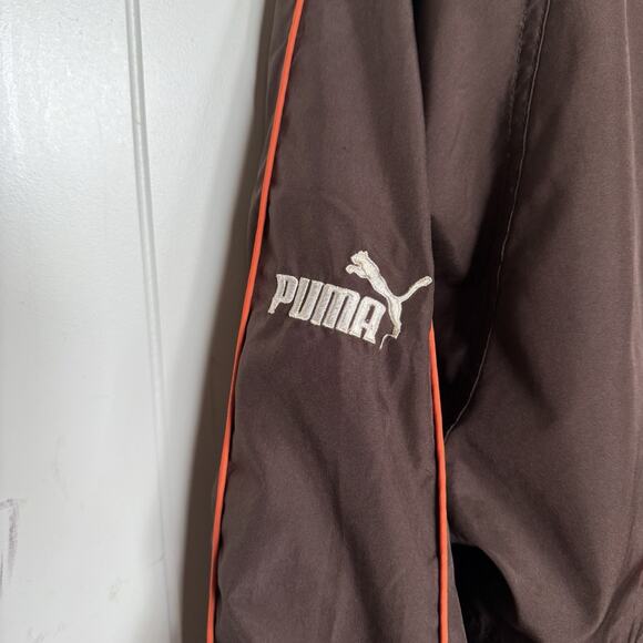 VTG Cleveland Browns Puma NFL Brown Spell Out Full Zip Windbreaker Track Jacket - Picture 5 of 9